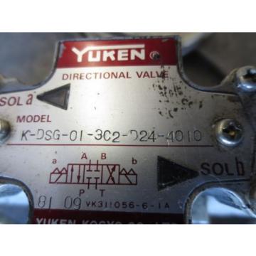 OERLIKON KN3 CNC MILL YUKEN DIRECTIONAL SOLENOID K-DSG-01-3C2-D24-4010 VALVE