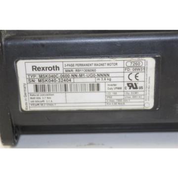 Rexroth MSK040C-0600-NN-M1-UG0-NNNN Servomotor MSK040C0600NNM1UG0NNNN