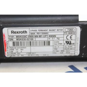 Rexroth MSK030C-0900-NN-M1-UP1-NNNN Servo motor MSK030C0900NNM1UP1NNNN