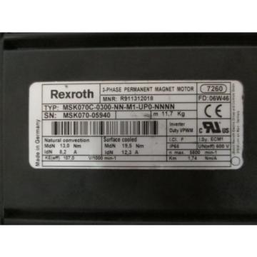 Bosch Rexroth Three Phase Permanent Magnet Motor - R911312018