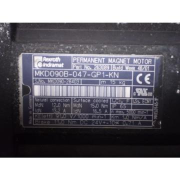 Rexroth Indramat Permanent Magnet Motor MKD090B-047-GP1-KN  ALPHA LP 120-M01-5
