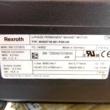 Rexroth Servomotor MHD071B-061-PG0-UN R911273675 OVP