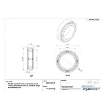  33021 Tapered Roller Bearing Cone and Cup Set Standard Tolerance Metric 1