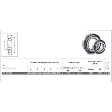 32309 Single Row Tapered Roller bearing. High End product. Quantities available.