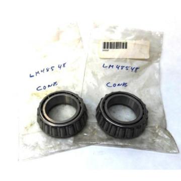 RBI ROLLER BEARING LM48548 SINGLE ROW TAPERED 1.3125&#034; ID 2.71&#034; OD LOT OF 2