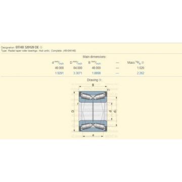  BTHB 329129 DE (49X84X48) Radial taper roller bearings BRAND NEW 