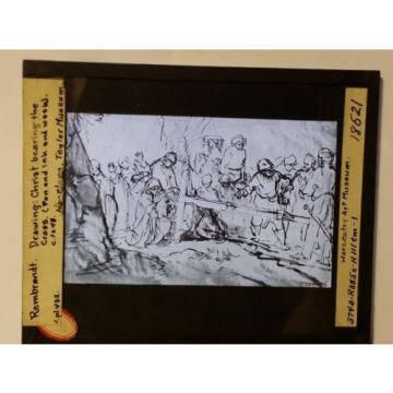 Rembrandt:   Christ Bearing the Cross, Drawing, Magic Lantern Glass Slide