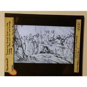 Rembrandt:   Christ Bearing the Cross, Drawing, Magic Lantern Glass Slide