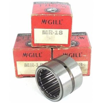 LOT OF 3 NIB McGILL MR-18 NEEDLE ROLLER BEARINGS MR18