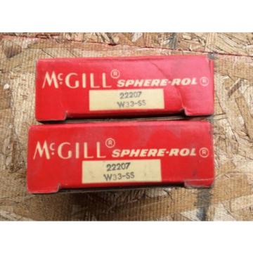 2-McGILL  Bearings, Cat# 22207 W33-SS ,comes w/30day warranty, free shipping