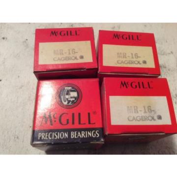 4-McGILL /bearings #MR-16, 30 day warranty, free shipping lower 48!