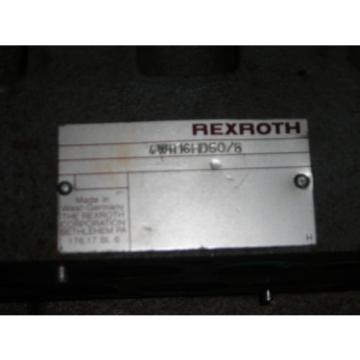 NEW OLD STOCK REXROTH HYDRAULIC VALVE MODEL # 4WH16HD50/5 GERMANY 4-W-H 16HD50/5
