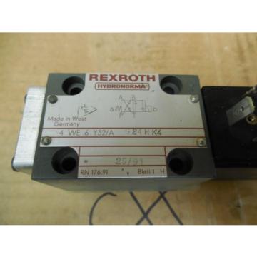 Rexroth Hydranorma Hydraulic Valve 4WE6Y52/AG24NK3 24 VDC New