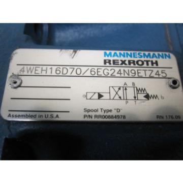 NEW REXROTH DIRECTIONAL VALVE # 4WEH16D70/6EG24N9ETZ45