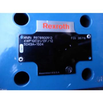 NEW REXROTH DIRECTIONAL CONTROL VALVE R978900912 # 4WP10C31/0F/12S043A-1504
