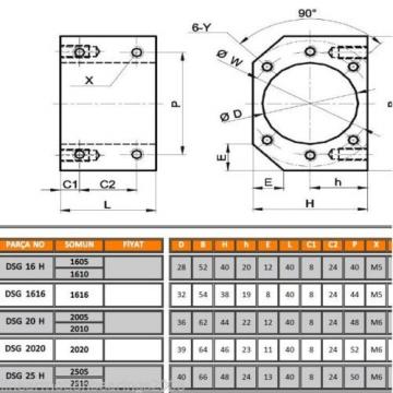 1 EE420750TD/421437  CNC ball nut housing bracket mount RM2005 RM2010 Ball screw Flange nut Tapered Roller Bearings