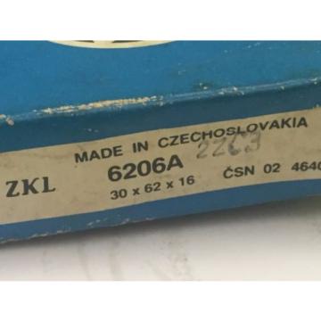 ZKL 6206A  Bearing 30mm X 62mm X 16mm NEW OLD STOCK