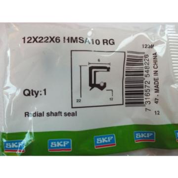 Oil Seal SKF 12x22x6mm Double Lip R23/TC