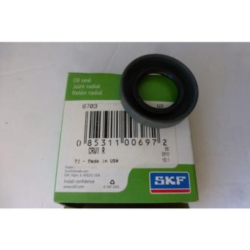 SKF SHAFT NITRILE OIL SEAL #8703 0.8750 in Shaft, 1.4990 in OD, 0.3125 in Width